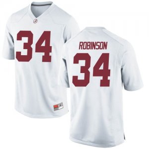 Men's Alabama Crimson Tide #34 Quandarrius Robinson White Replica NCAA College Football Jersey 2403QPCM3